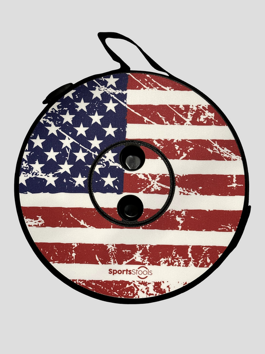 Collapsible American Flag Stool